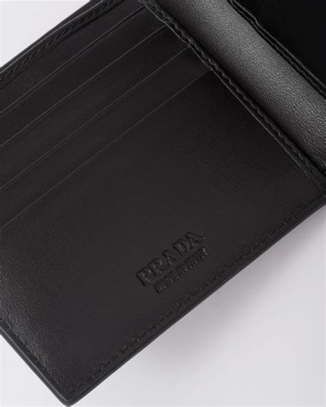 Silver Brushed leather wallet 